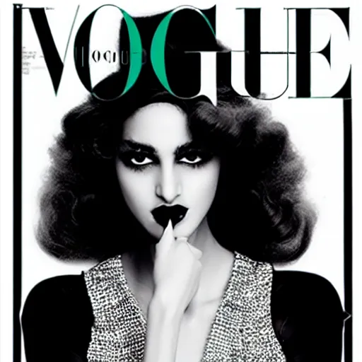 Image similar to a beautiful professional black and white photograph by hamir sardar, herb ritts and ellen von unwerh for the cover of vogue magazine of a beautiful and unusually attractive moroccan female fashion model looking at the camera in a flirtatious way, zeiss 5 0 mm f 1. 8 lens