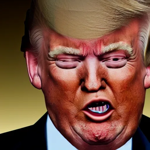 Image similar to donald trump crying, photorealistic