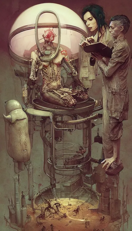 Prompt: single - use time - travel simulation capsule by chiara bautista, beksinski and norman rockwell and greg rutkowski weta studio, and lucasfilm