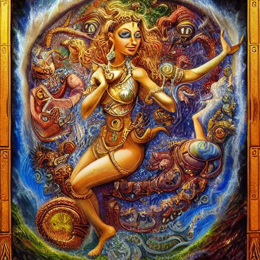 Image similar to disasterpiece mesmerizing sanctum of the most disturbing and beautiful truth, relief of Akkadian origin, in the style of Jeff Easley, Josephine Wall, Ken Kelly, – W 1024