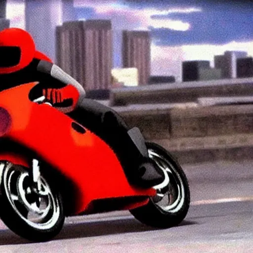 Prompt: a motor cycle chase. cinematic. scene from the movie Akira.