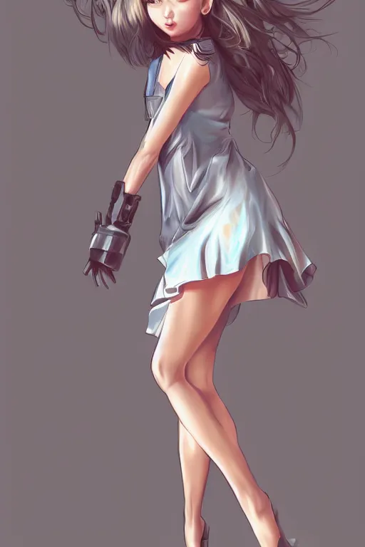 Prompt: Short Dress portrait by Artgerm and WLOP