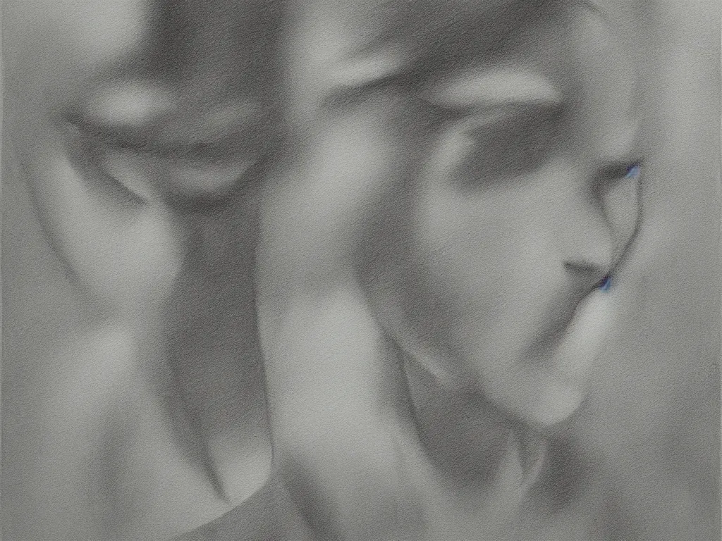 Prompt: inverted portrait, mysterious shadow dark scene graphite on canvas sketch, detailed