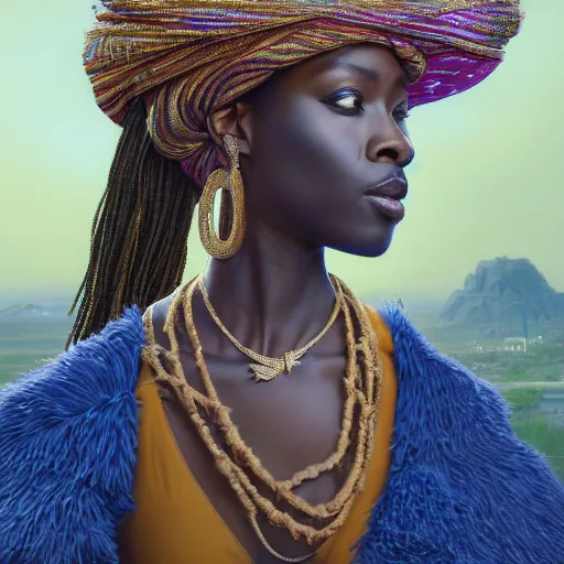 Image similar to an portrait of a west african manding queen, detailed, centered, digital painting, artstation, concept art, donato giancola, Joseph Christian Leyendecker, WLOP, Boris Vallejo, Breathtaking, 8k resolution, extremely detailed, beautiful, establishing shot, artistic, hyperrealistic, beautiful face, octane render