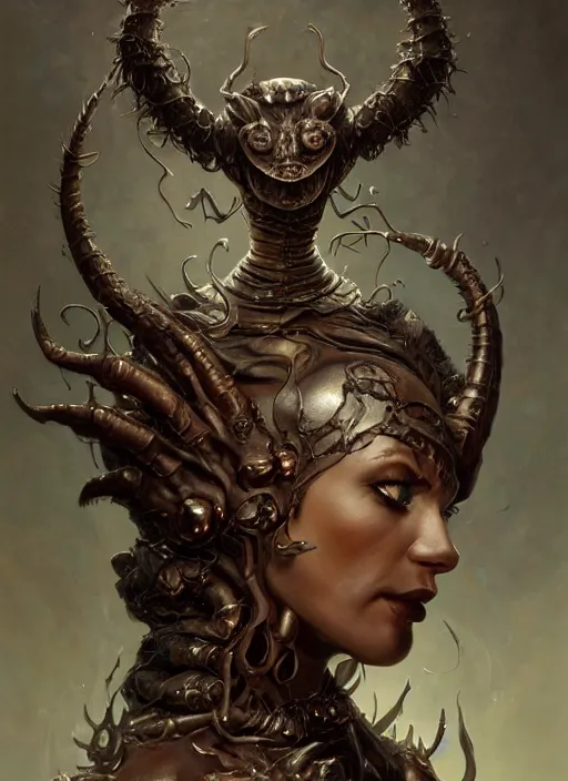 Image similar to full portrait of dunkmaster, black metal shiny skin. intricate, elegant, highly detailed, centered, digital painting, artstation, concept art, smooth, sharp focus, illustration, artgerm, tomasz alen kopera, peter mohrbacher, donato giancola, joseph christian leyendecker, wlop, frank frazetta