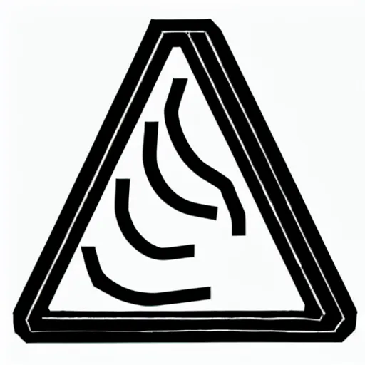 Prompt: simple yet detailed illustration pictogram of a fire warning label, use of negative space allowed, shaded ink illustration, black and white only, smooth curves