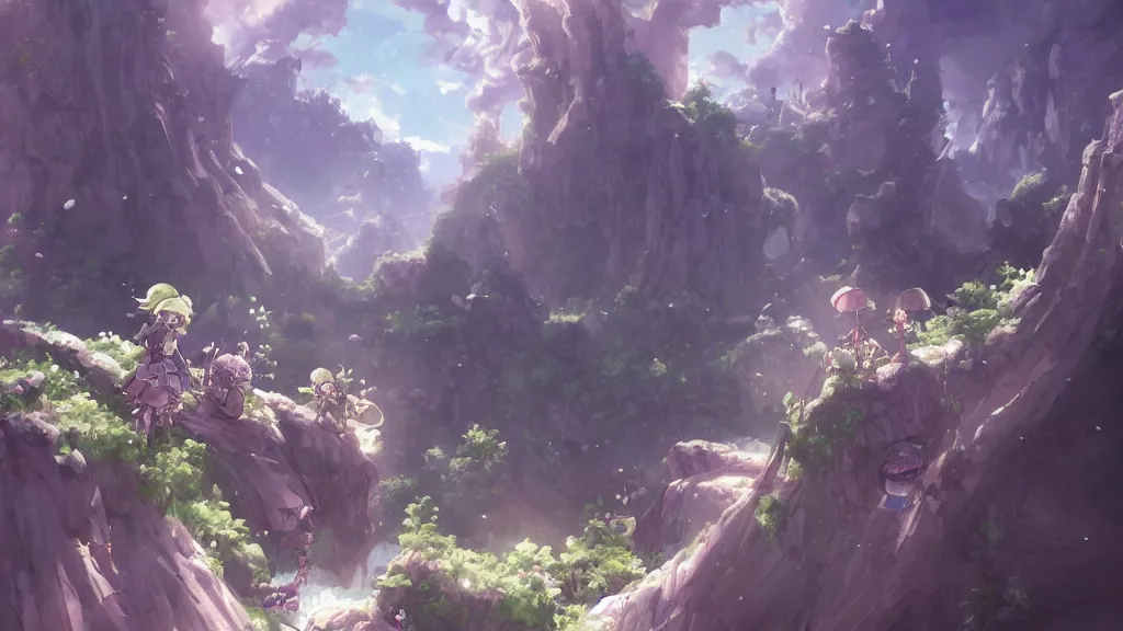 Prompt: made in abyss, fantasy artwork, award winning, very very very very very very very beautiful scenery, artstation