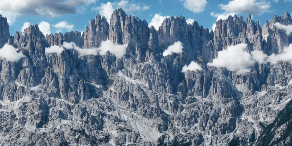Image similar to a city in the dolomites, futuristic planes in the sky, cinematic