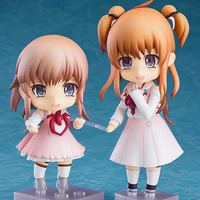 Prompt: Monika Doki Doki Literature Club , An anime Nendoroid of Monika , figurine, detailed product photo