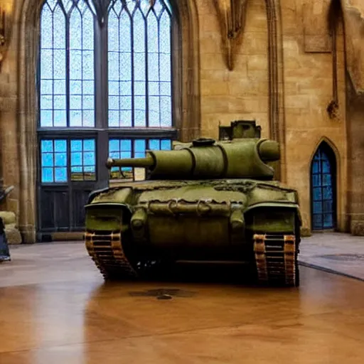 Image similar to Photo of a tank in Hogwarts common room