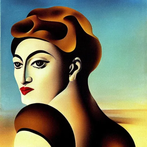 Prompt: a portrait of madonna, art by salvador dali