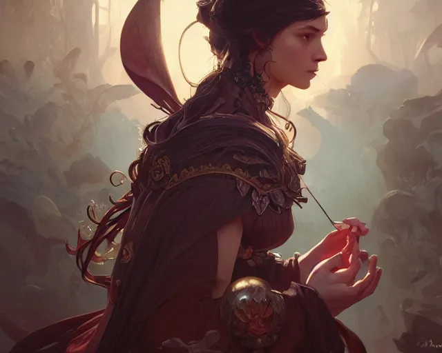 Image similar to photography of elisa breton, deep focus, d & d, fantasy, intricate, elegant, highly detailed, digital painting, artstation, concept art, matte, sharp focus, illustration, hearthstone, art by artgerm and greg rutkowski and alphonse mucha