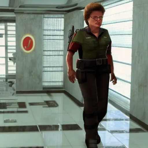 Prompt: dilma rousseff in resident evil