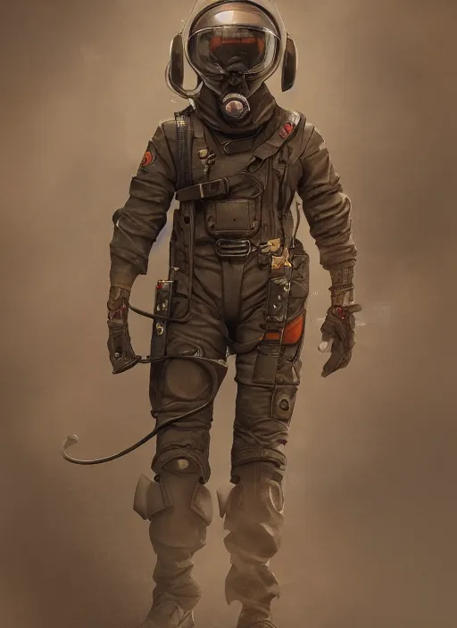 Prompt: detailed full body concept art illustration matte painting of an anthropomorphic mouse pilot in full intricate pilot clothing, ultra detailed, digital art, octane render, 4K, dystopian, micro details