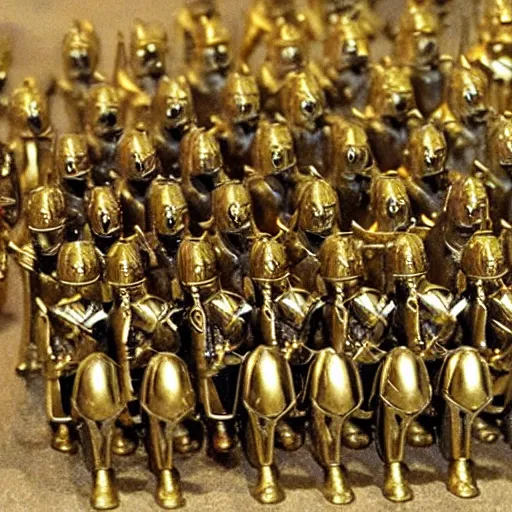 Prompt: medieval golden army