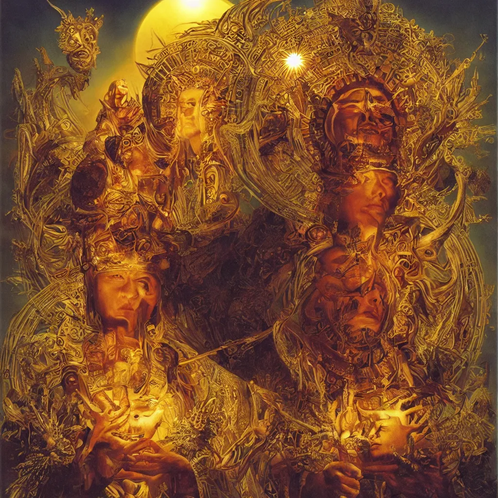 Image similar to The Sun King, by James C. Christensen and Wojciech Siudmak