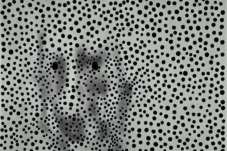 Image similar to face made out of planet, faceless people dark, dots, drip, stipple, pointillism, technical, abstract, minimal, style of francis bacon, asymmetry, pulled apart, cloak, hooded figure, made of dots, abstract, balaclava