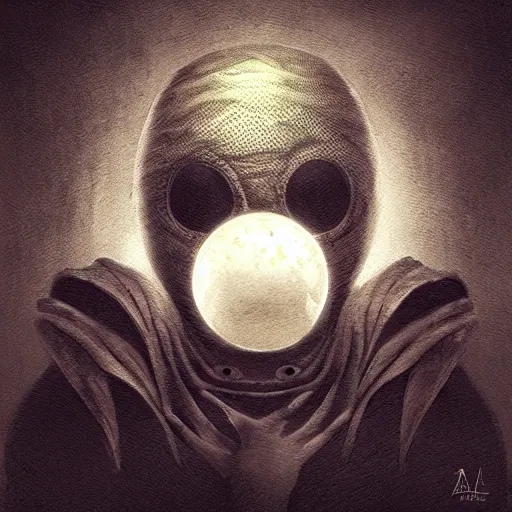 Prompt: Mysterio, artwork by Antón Semenov,