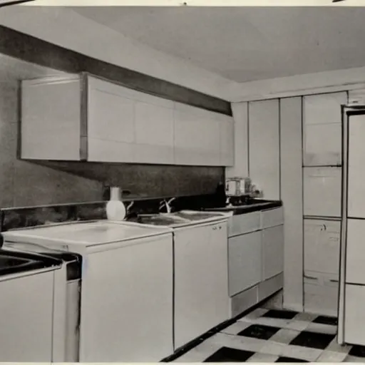 Image similar to a 1960s kitchen