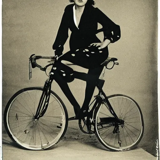 Image similar to isabel diaz ayuso dressed as a cyclist