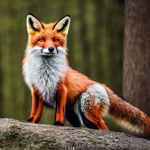 Image similar to a very large fox, 8 k, 8 5 mm f 1. 8