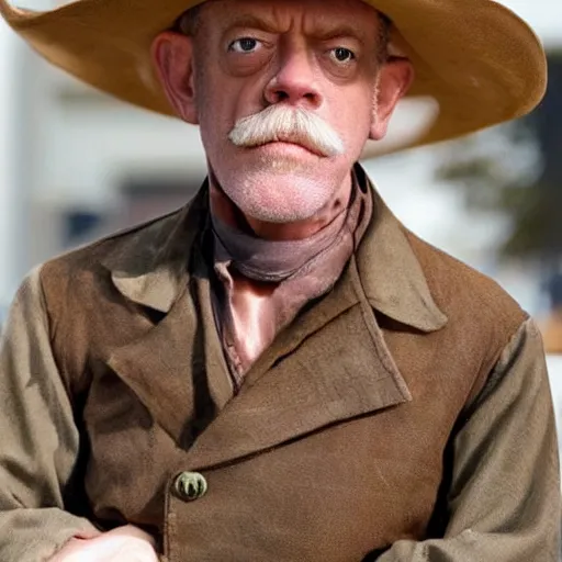 Image similar to j. k. simmons!!!! as a cowboy with a moustache