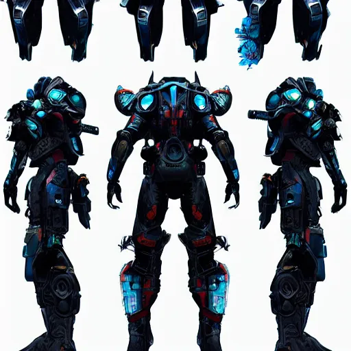 Prompt: cyberpunk armor artstation, style of trung tin shinji