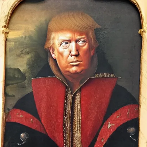 Image similar to renaissance portrait of donald trump as a king