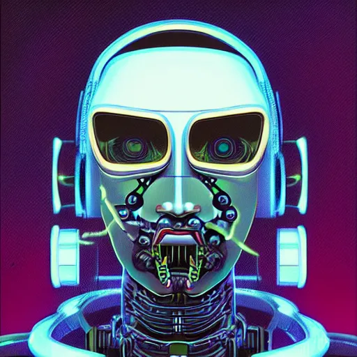 Image similar to face of robot, cyberpunk, ultra realistic by ori toor and escher