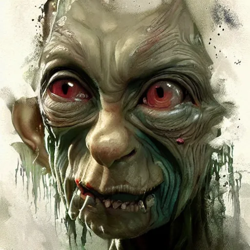 Image similar to gollum paint by greg rutkowski