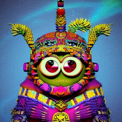Image similar to tribal minion, epic, colorful, beautiful, intricate detail
