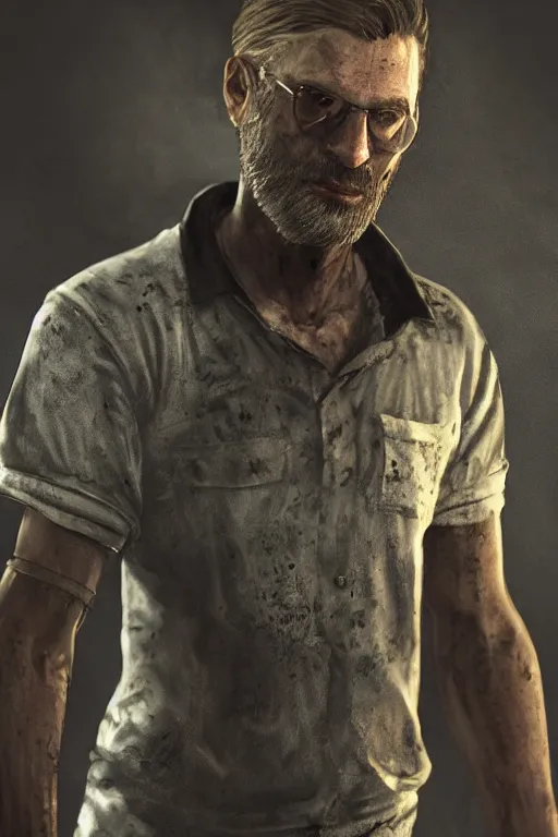 Image similar to Jack Baker from Resident Evil 7, portrait