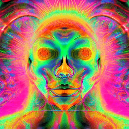 Prompt: “psychedelic logic death, digital art trending on artstation”