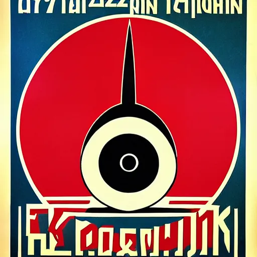 Prompt: soviet style propaganda poster of eye of sauron