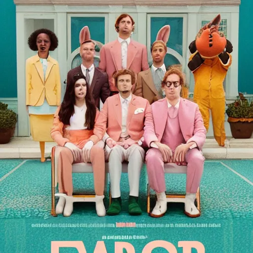 Prompt: 🐇🍑🧠 directed by Wes Anderson