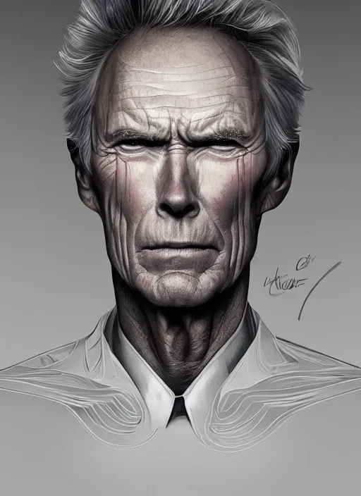 Prompt: symmetry!! clint eastwood, male, machine parts embedded into face, intricate, elegant, highly detailed, digital painting, artstation, concept art, smooth, sharp focus, illustration, art by artgerm and greg rutkowski and alphonse mucha, 8 k