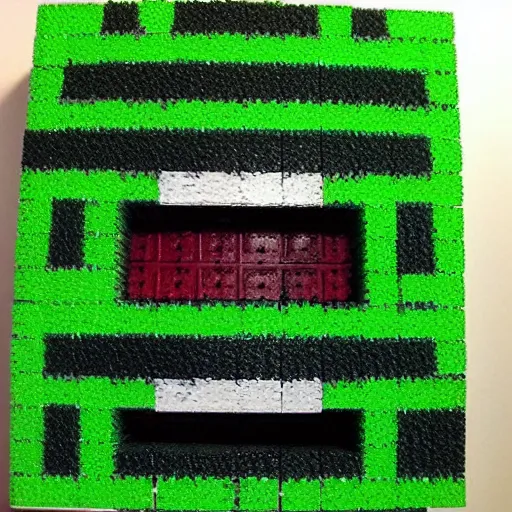 a photo of a minecraft creeper in real life in the, Stable Diffusion