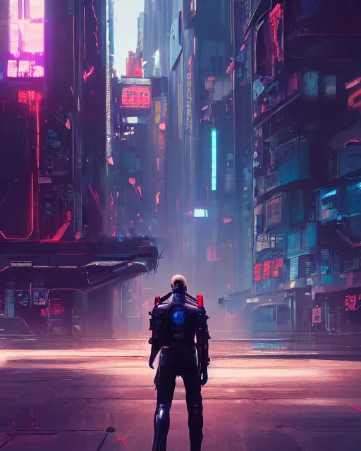 Image similar to People at the start of their journey, cyberpunk style, digital painting, concept art, smooth, sharp focus, hyperrealistic, illustration, artstation trending, octane render, unreal engine, ambient light, dynamic lighting, magical, dark vibes, Cyberpunk 2077