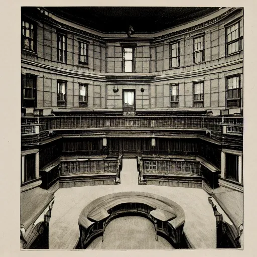 Image similar to an image of a civic civil court, in a medium full shot, russian and japanese mix, high - key lighting, warm lighting, overcast flat midday sunlight, a vintage historical fantasy 1 9 1 5 photo from life magazine, professional cooperate, the new york times photojournalism.