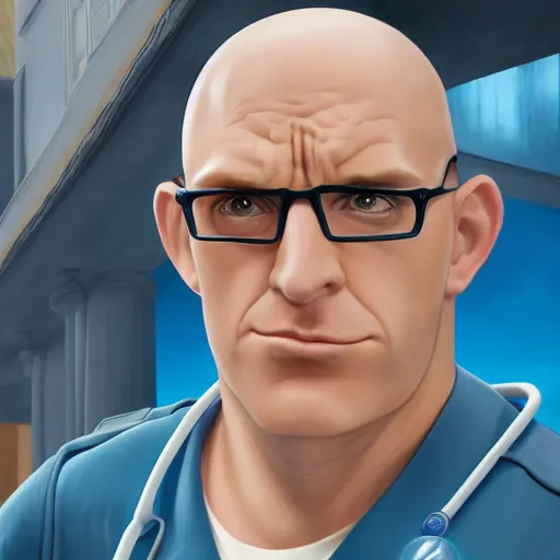 Prompt: Dr. Venture in real life, realistic, very realistic, hyperrealistic, highly detailed, very detailed, extremely detailed, detailed, digital art, oil painting, trending on artstation, headshot and bodyshot, detailed face, very detailed face, extremely detailed face, HD Quality, 8k resolution