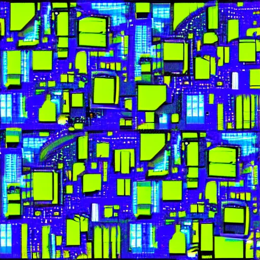 Prompt: space city, in the style of fractal pixel art, low definition, primary colours