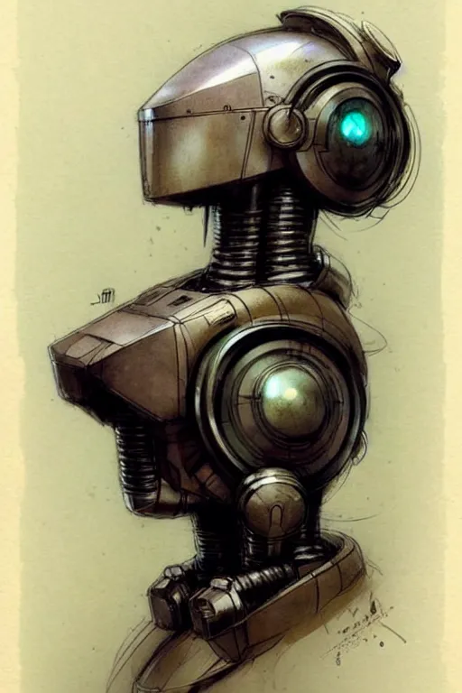 Image similar to (((((2050s servant android robot art . muted colors.))))) by Jean-Baptiste Monge !!!!!!!!!!!!!!!!!!!!!!!!!!!