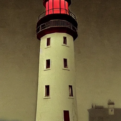 Image similar to a beautiful photo of a lighthouse from silent hill, realistic, very detailed