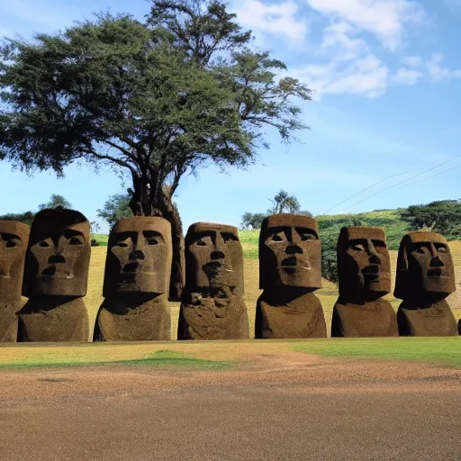 Prompt: moai nwa