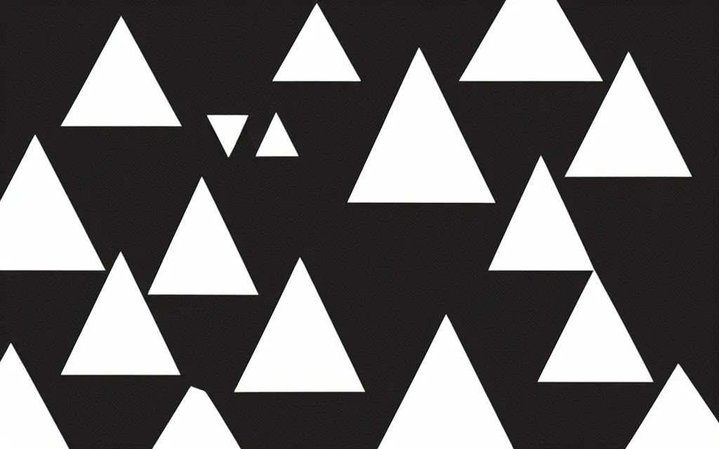 Image similar to 3 separate simple shapes, triangle square circle, solid black on white, black and white vector art, in a row