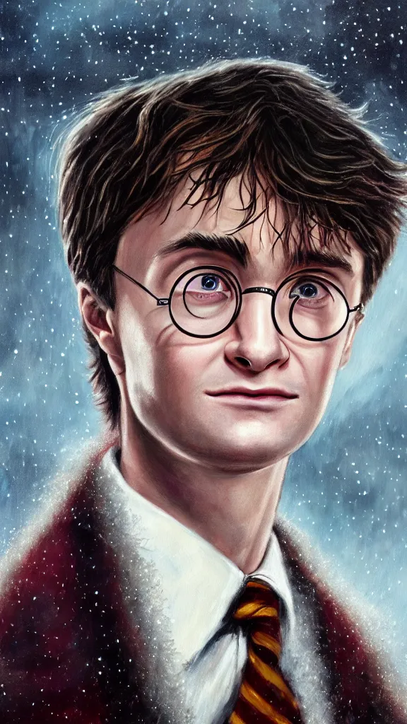 Prompt: a close - up portrait of harry potter, attending the yule ball. beautiful painting by jim kay. color harmony, 8 k detail, gallery quality, hd wallpaper, premium prints available, hyper - detailed, intricate design.