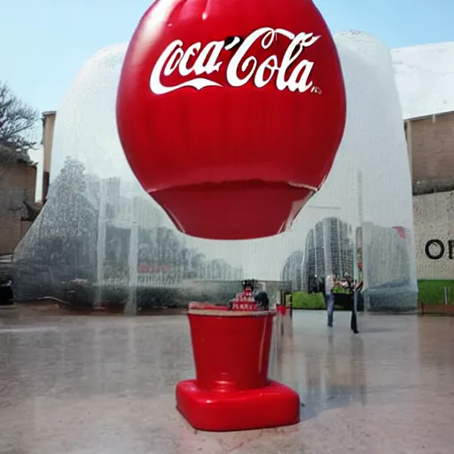 Prompt: coca cola huge tank ballon. ultra realistic, photo