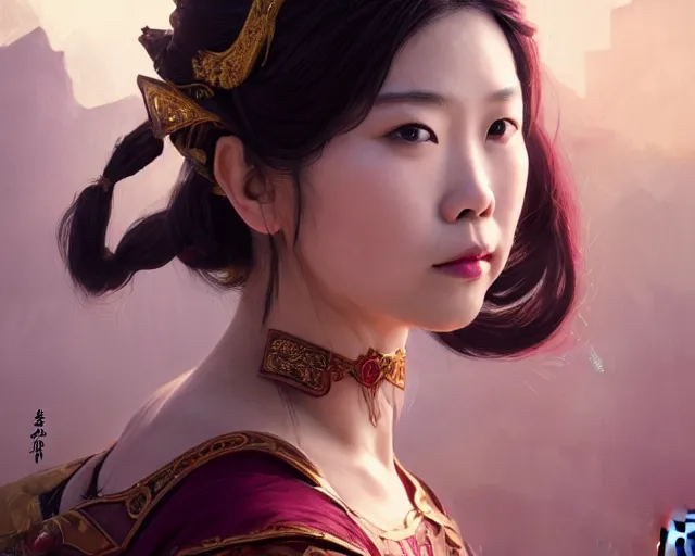 Image similar to photography of hong kong actress barbara yung, weng meiling, dressed as dongfang bubai, deep focus, d & d, fantasy, intricate, elegant, highly detailed, digital painting, artstation, concept art, matte, sharp focus, illustration, hearthstone, art by artgerm and greg rutkowski and alphonse mucha