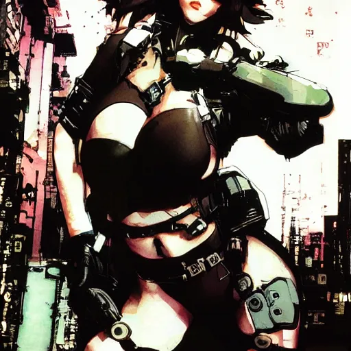 Prompt: 💣 🚦 🍈girl, yoji shinkawa