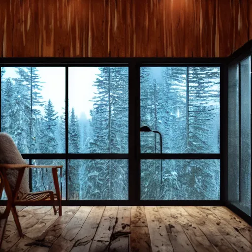 Image similar to a cabin in the woods, octane render